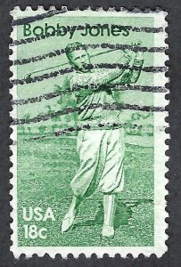 United States #1933 18¢ Bobby Jones (1981). Used.