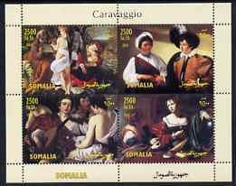 SOMALIA - 2004 - Paintings, Carravaggio - Perf 4v Sheet - MNH - Private Issue