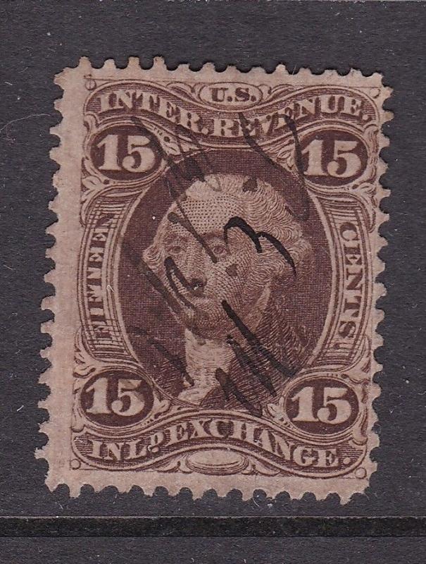 United States 15 cent Internal Revenue Inland Exchange stamp used VGC