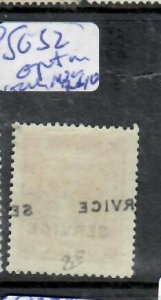 INDIA INDORE SG S2 OVERPRINT ON BACK    MOG      P0512A H