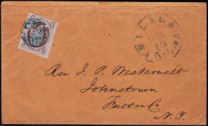 U.S.  1 1847 Used FVF On Cover, Blue Cancel (51123)