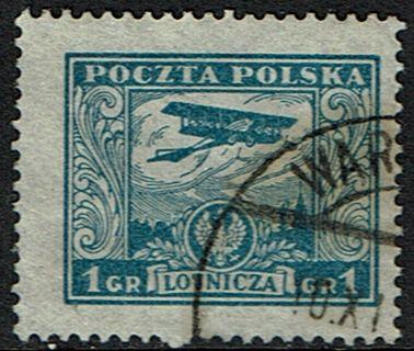 Poland #C1 Used - Airplanes Biplane (1925)