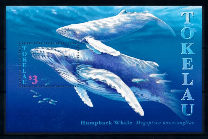 [99423] Tokelau 1997 Marine life fish humpback whales Souvenir Sheet MNH