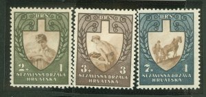 Croatia #B25-7 Unused Single (Complete Set)