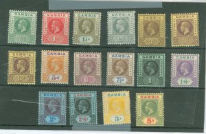 Gambia #70-73/75/77-79/81-86 Unused Single (King)