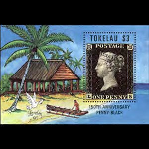 TOKELAU 1990 - Scott# 171 S/S Penny Black NH