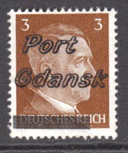 GERMANY 507 POLAND PORT GDANSK LOCAL FELDPOST OVERPRINT OG NH F-VF