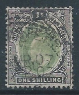 Southern Nigeria #27 Used 1sh Edward VII Defin. - Wmk. 3