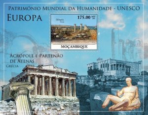 MOZAMBIQUE - 2010 -UNESCO Heritage, Europe #3-Perf Souv Sheet-Mint Never Hinged