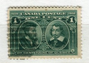 CANADA; 1908 early Quebec issue used 1c. value