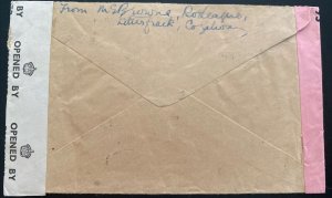 1945 Letterfrack Ireland Airmail Dual Censored Cover To East London South Africa