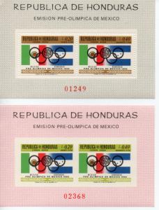 Honduras C435X perforated and imperforate MNH footnote .