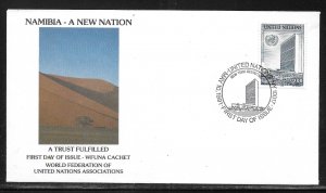 United Nations NY 592 1991 $2 Definitive WFUNA Cachet FDC First Day Cover