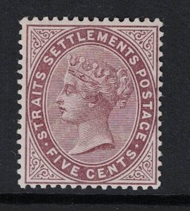 Straits Settlements SG# 48 Mint Light Hinged / Wmk CC - S19386