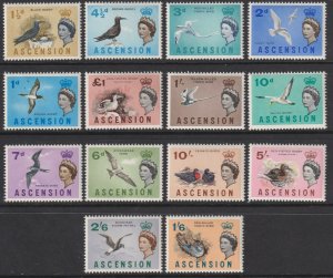 Sc# 75 / 88 Ascension 1963 QE Queen Elizabeth Birds set MNH $69.90 Set #2