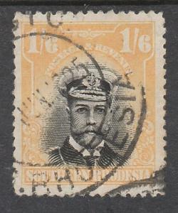 SOUTHERN RHODESIA 1924 KGV ADMIRAL 1/6 USED 