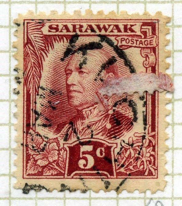 SARAWAK;  1932 early Charles Brooke issue used 5c. value