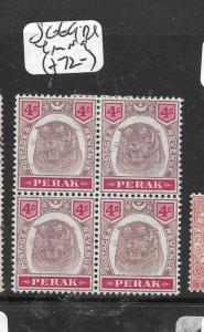 MALAYA PERAK (P0606B)  TIGER 4C   SG 69   BL OF 4    MNG