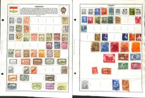 Hungary Stamp Collection on 80 Harris Pages, 1871-1974