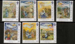 ALDERNEY SGA474/80 2012 CHRISTMAS STORY MNH 