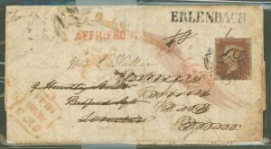 Great Britain 7 Cover w/ 3 page letter sent to Edward Keller, Regant Park, Postmark 19 Aug 1844, First sent to G. Huntby Sunt, B