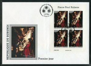 BURUNDI 2022 PETER-PAUL RUBENS DESCENT FROM THE CROSS  II SHEET FIRST DAY COVER