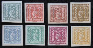 Austria P48-P53 MH Mint Light Hinged Set of 8 Unused 1921-22