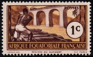 French Equatorial Africa - Scott 33 - Mint-Hinged - Disturbed Gum