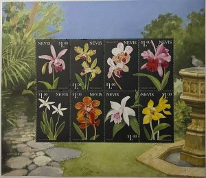 Nevis MNH S/S 1150 Orchids 1999