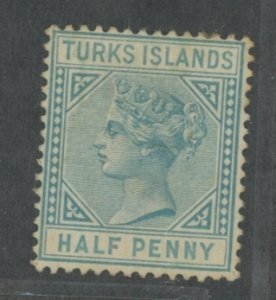 Turks Islands #48a Unused Single