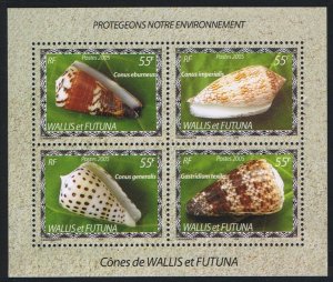 Wallis and Futuna Shells MS 2005 MNH SC#597 SG#MS864