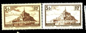 FRANCE #249-50 MINT VF OG HR Cat $45