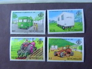 SEYCHELLES # 491-494a-MINT NEVER/HINGED---COMPLETE SET + SOUVENIR SHEET----1982