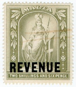 (I.B) Malta Revenue : Duty Stamp 2/6d