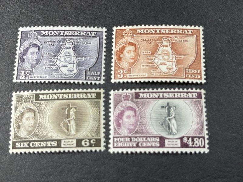 MONTSERRAT # 146-149-MINT/HINGED---COMPLETE SET---1958