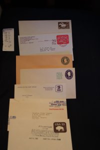 7 ea US stamped (embossed) envelopes (#812)