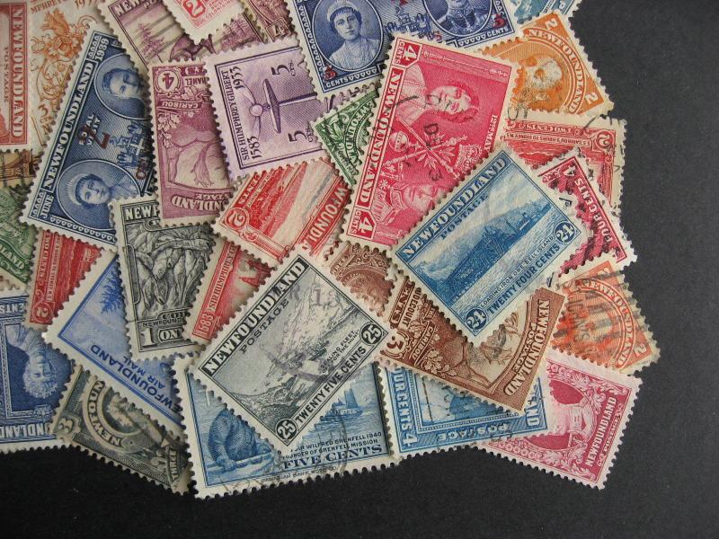 Newfoundland collection of 74 (not face) different used, check them out!