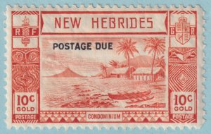 BRITISH NEW HEBRIDES J7 POSTAGE DUE  MINT HINGED OG * NO FAULTS VERY FINE! - JQD