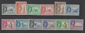 Somaliland Protectorate, Scott #128-139; Queen Elizabeth II Issues, MH