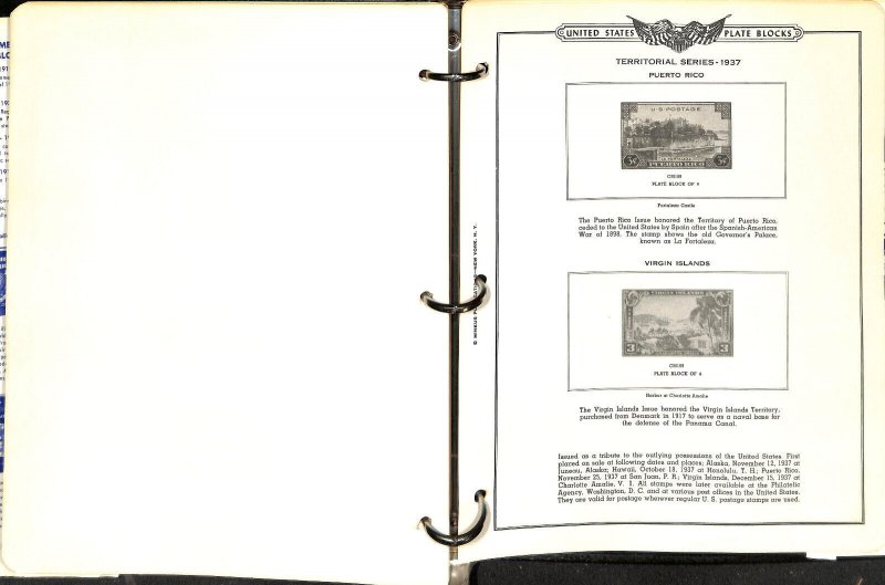 United States Minkus American Plate Block Stamp Album, 1919-1937