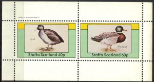 {ST234} Staffa Scotland Birds (2) Sh. of 2 MNH Local Cinderella !!