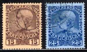 Austrian Offices in Crete #17-18 VF, Used  CV $8.50   ...   0360019