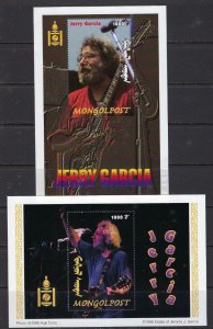 Mongolia 2331-31A MNH 1996-99 Jerry Garcia (SS)(ad5497)