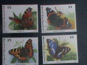 BELGIUM-1993 SC#1385-8 -BEAUTIFUL LOVELY BUTTERFLY- MNH SET  STAMP VERY FINE