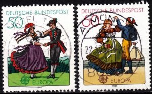 GERMANY 1981 EUROPA: Folklore. Folk Dances. Complete set, Used