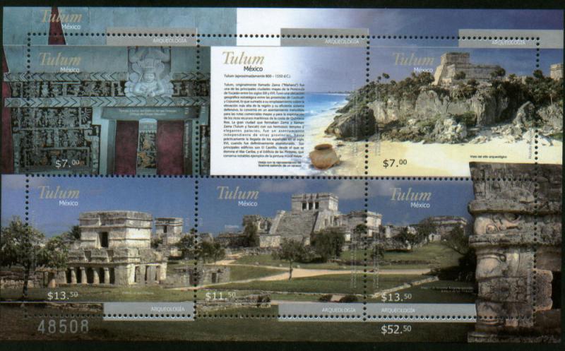 MEXICO 2802, Tulum Archeological Site, Souvenir Sheet. MNH.