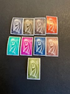 Stamps Fern Po Scott #181-9 hinged