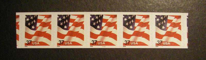 Scott 3632, 37 cent Waving Flag, PNC5 #4444 MNH, NICE