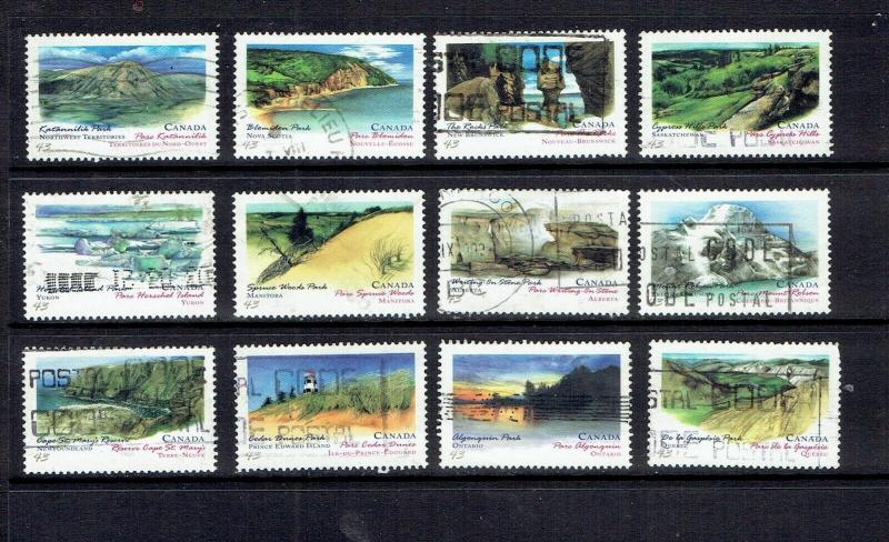 CANADA - 1993 CANADA DAY PROVINCIAL  PARKS - SCOTT 1472 TO 1483 - USED