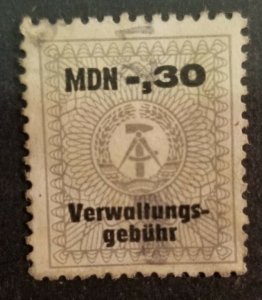 EAST GERMANY Revenue Stamp MASONIC SYMBOL Back of Book Z-467